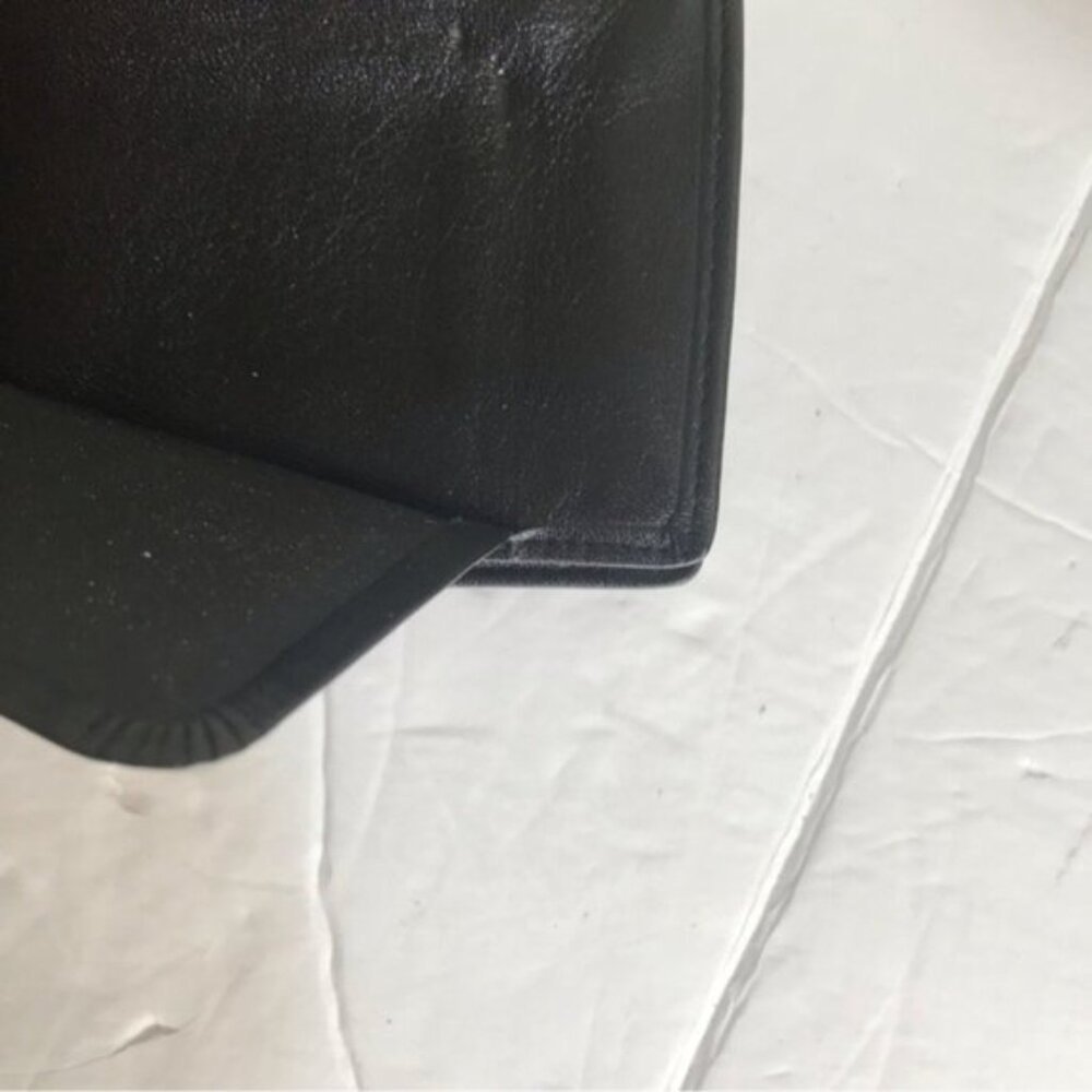 BALLY 80s Vintage Quilted Lambskin Logo Wallet Clutch Black Fold Zipper Bag Gold - Picture 12 of 16